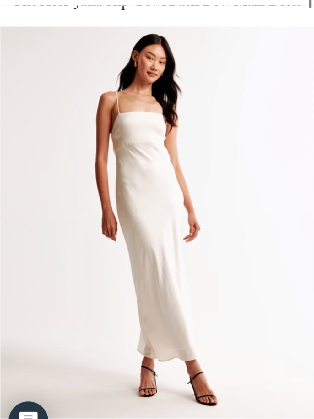 Abercrombie Women's ivory Slip Dress with Spaghetti Straps